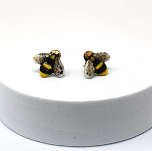 Porcelain Bee Stud Earrings