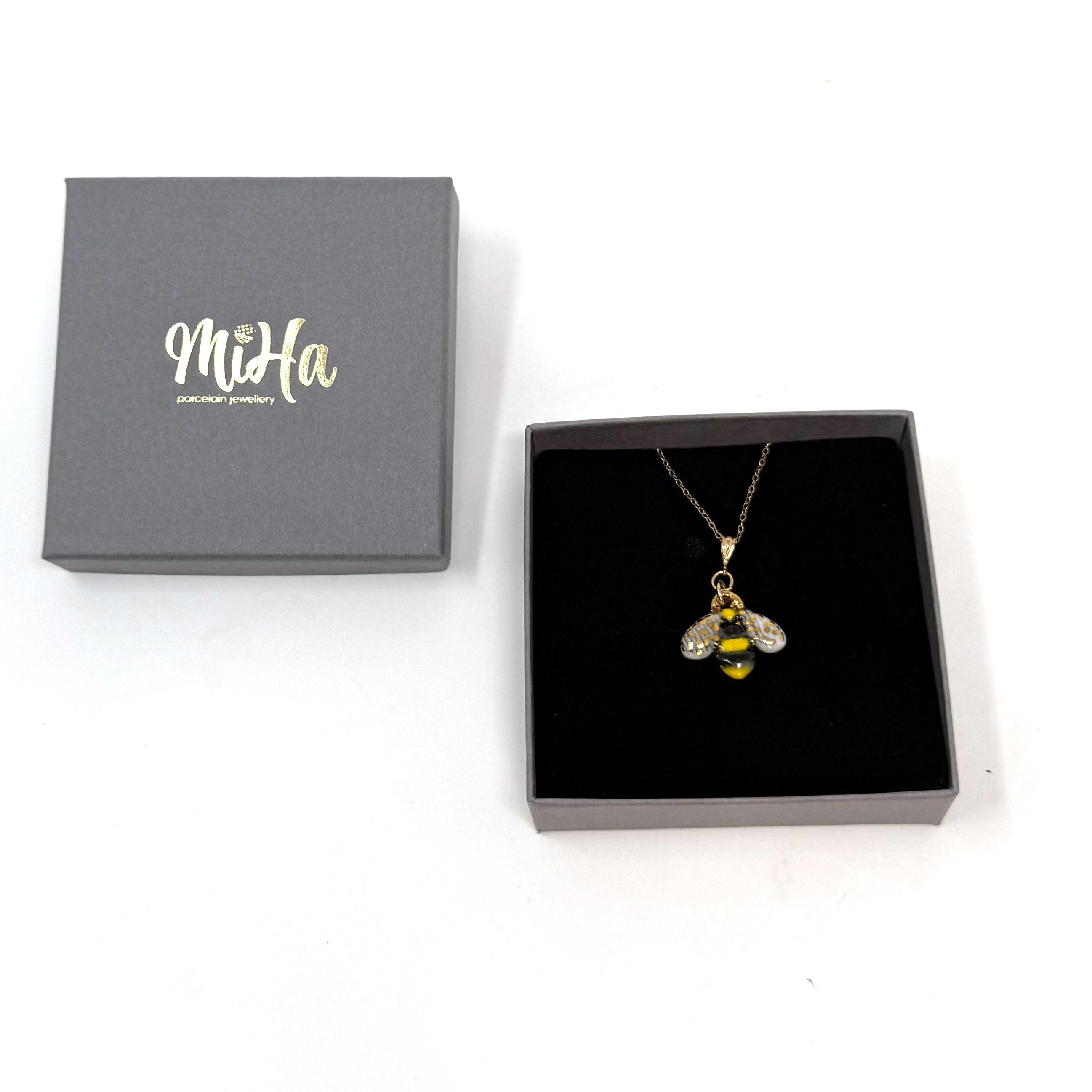 Porcelain Bee Necklace