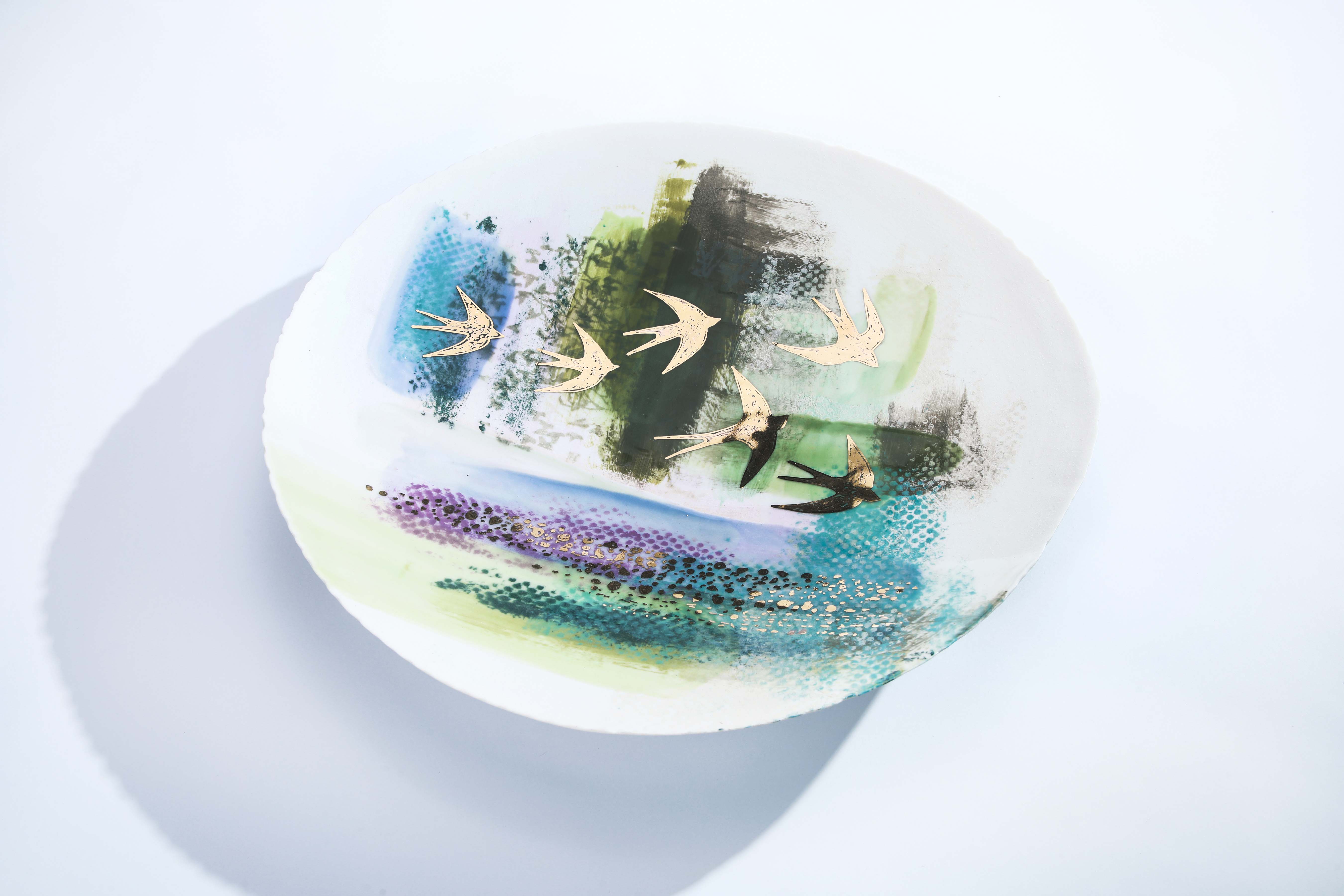 Flight of the Swallows - Porcelain Plate