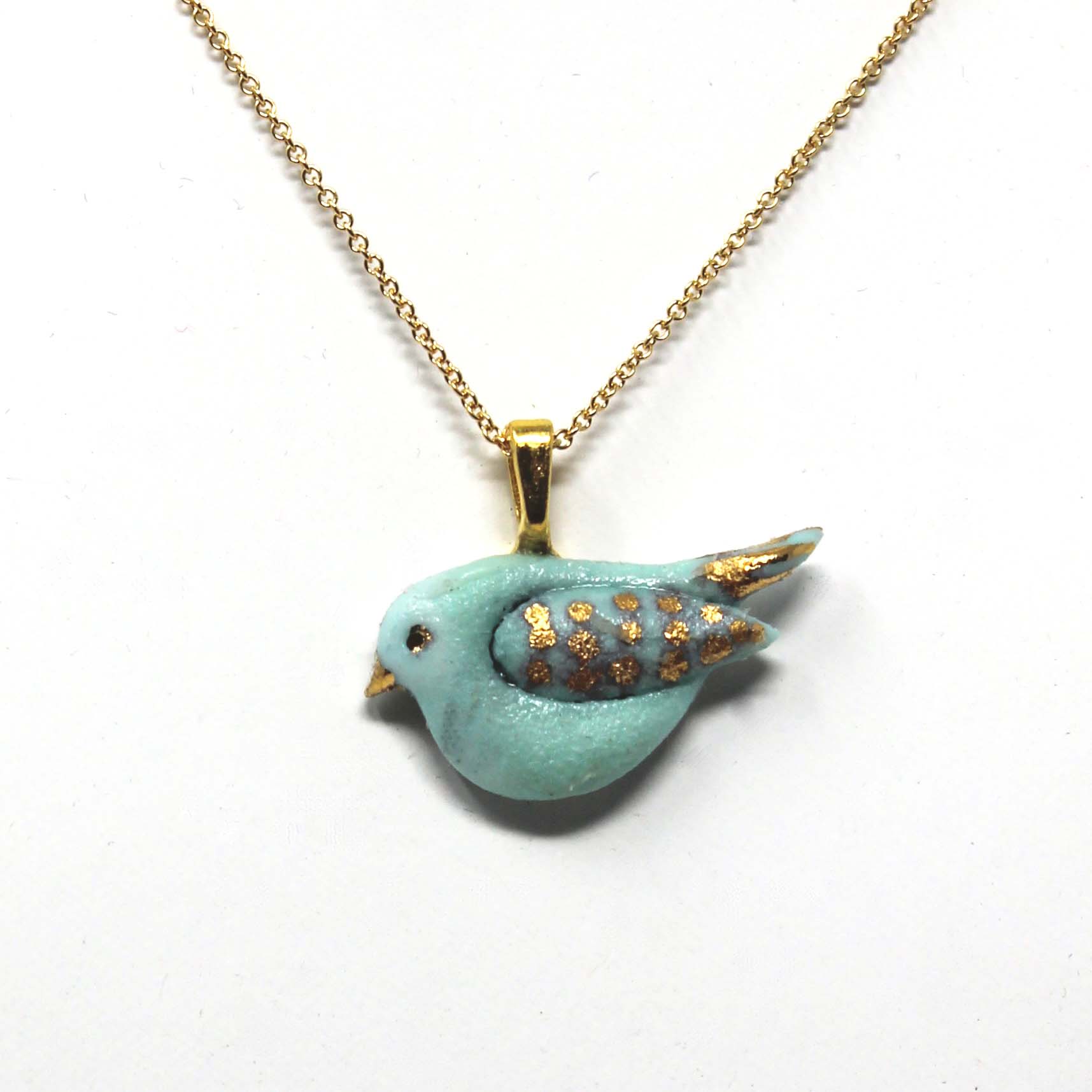 Porcelain Jade Bird Necklace
