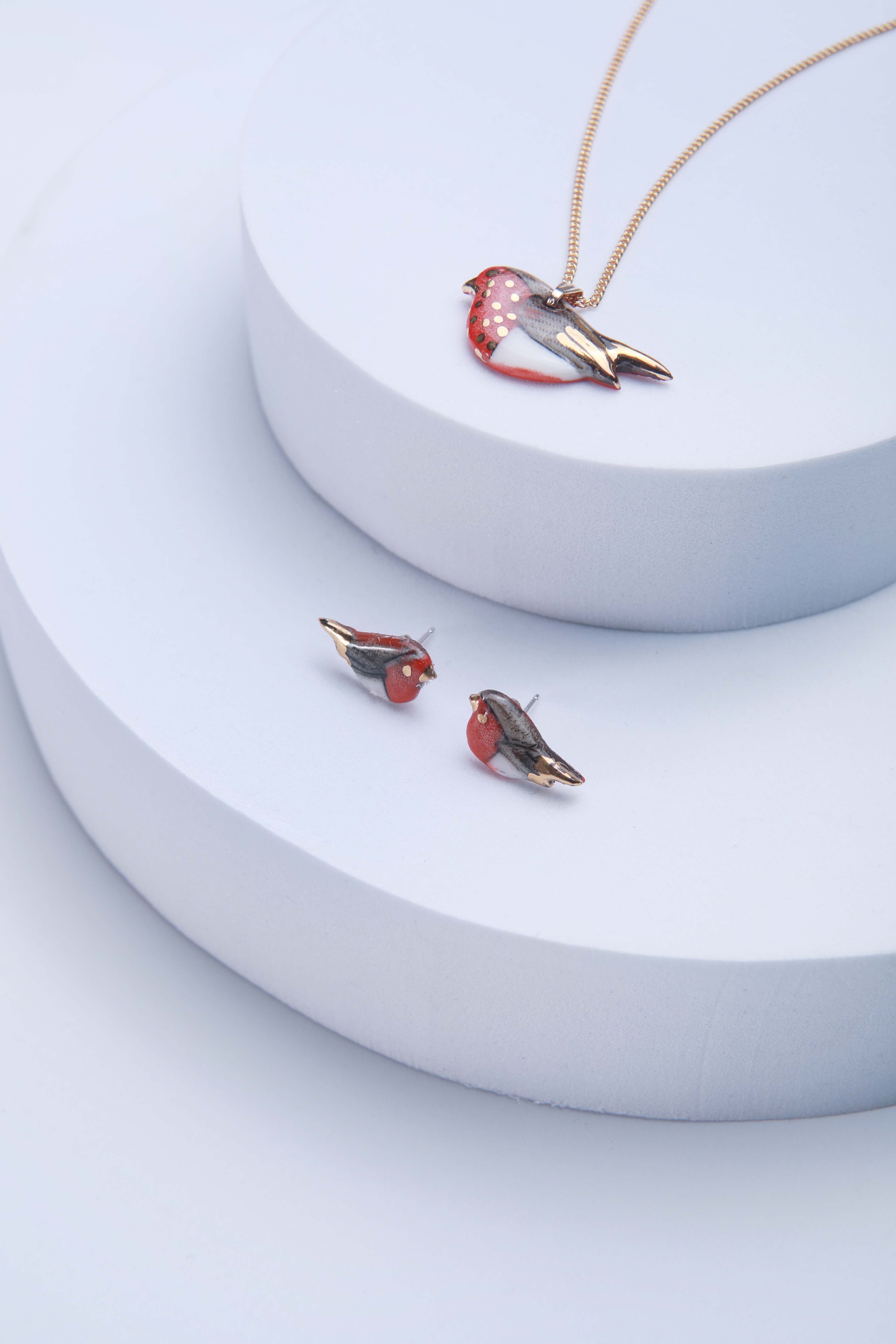 Robin Jewellery Set - Necklace & Stud Earrings