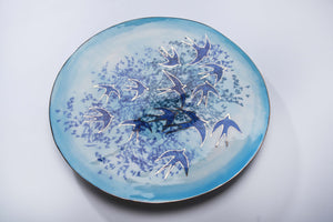 Flight of the Swallows, Large Porcelain Wall Plate