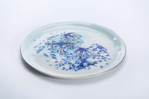 Porcelain Swallow Plate, Large.