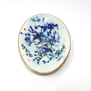 Porcelain Swallow Dish/Wall Plate, Small