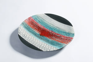 Red Horizon Porcelain Wall Plate, Made to Order